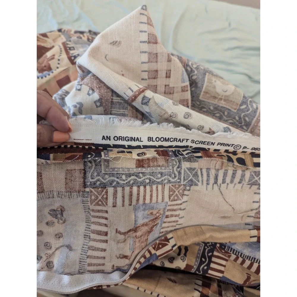 Vintage Farmhouse Americana Bloomcraft Patchwork Duvet Cover Primitive Cottage